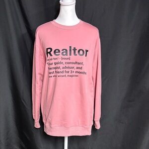 Pink Realtor Graphic Sweatshirt